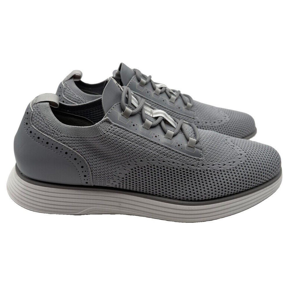 Bruno Marc Knit Oxford Men's Shoes Sz 12 Gray Wingtip Brogue Excellent Condition - Picture 3 of 8